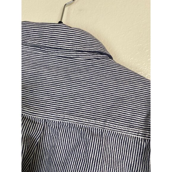 Ben Davis Heavyweight Cotton Hickory Striped Button Up Work Shirt Sz 3XL Shacket - Picture 14 of 16